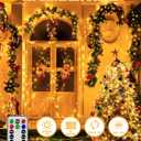 1000 LED 328 FT Christmas Lights, Waterproof Outdoor String With Remote and Timer, 8 Modes Dimmable, Fairy Lights for Holiday Decor (Warm White)