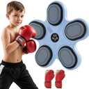 Droyek Music Boxing Machine with Boxing Gloves, Wall Mounted Smart Music Boxing Trainer, Electronic Boxing Target Workout Punching Equipment for Home, Indoor and Gym