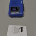 Portable Cassette Player Recorder with AM/FM Radio, Tape to USB Converter, Walkman Style, 200mW Speaker, Battery or USB Powered, 3.5mm Jack, Retro Blue