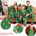 ANGELGGH Onesie Christmas Family Matching Pajamas Adult Couples Men PJs Hooded Women Novelty One-piece Sleepwear (Green)
