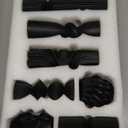 7-Pack Pillar Candles - Soy Wax Handmade Ribbed Candles for Home Decor, Housewarming Gift, Shelf & Table Decor - Aesthetic Modern Candles Set (Black)