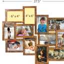 J.M.Deco Picture Frames Collage 12-Opening Reunion Friends Family Memory Photo Frames for Wall Decor Photo Frame Selfie Gallery Puzzle Collage Wall Hanging for 4x6 Photo, Brown
