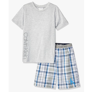 Calvin Klein Boys' Two Piece Sleepwear Top and Bottom Pajama Set, SIZE XL