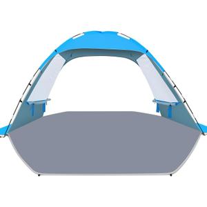 Gorich Beach Tent Sun Shelter for 10 Person with UPF 50＋ UV Protection, Lightweight & Easy Setup Beach Shade Canopy, Portable Beach Shade Tent Beach Cabana