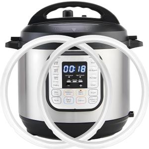 2-Pack Sealing Ring for Instant Pot 6 Quart, Food-grade Silicone Replacement Parts for Instant Pot 6 Qt, BPA-Free Accessories for Instant Pot, Lid Gasket Seal Sealing Ring for Instantpot 5&6 Qt, Clear