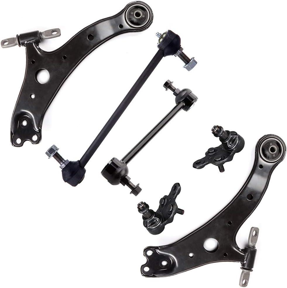 SCITOO 6pcs Suspension Kit 2 Lower Control Arm 2 Lower Ball Joint 1 Rear 1 Front Sway Bar for Lexus ES300 ES330 RX330 RX350 RX400h for Toyota Avalon Camry for Highlander Solara 2002-2003 K620334
