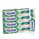 Super Poligrip Zinc Free Denture and Partials Adhesive Cream, 2.4 Ounces, Pack of 4