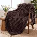 Exclusivo Mezcla Fleece Throw Blanket for Couch, Extra Large Fuzzy Coffee Bed Blankets, Soft Cozy Plush Sofa Throws for All Seasons, 50x70 Inches