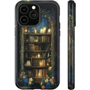 for iPhone 15 Pro Max Case,Vintage Bookish Art Reading Book Lovers Gifts,Dual Layer Soft TPU Hard PC Bumper