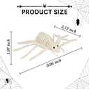 4Pcs Realistic Spider Skeleton,Horrible Spider Bone,Vivid Spider Skeleton Model Halloween Decorations for Yard Garden Lawn,Haunted House Props(Spider-4p)