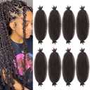 Springy Afro Twist Hair Pre Fluffed Spring Twist Hair Pre Afro Twist Hair For Soft Locs Marley Twist Braiding Hair Twist Extensions (4#, 16 inch (Pack of 8))