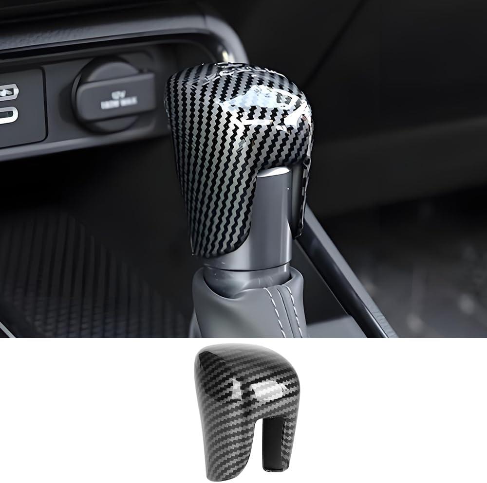 Car Center Console Gear Shift Knob Trim Cover for Honda CRV 2023 2024 2025 2026 and Honda HRV 2023-2026 Auto Interior Accessories Central Control Shifters Stick Protection Panel Carbon Fiber Style