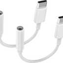[Apple MFi Certified] USB Type C to 3.5 mm Headphone Jack Adapter, 2 Pack Earphone Audio Jack Aux Dongle Cable for iPhone 16, 15 Plus 15 Pro Max, Galaxy S24 S23 Ultra Note, iPad Pro Mini, MacBook