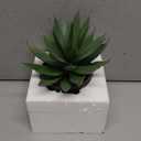 Briful Succulents Plants Artificial for Home Decor, Realistic Potted Fake Agave Plant, Black Ceramic Vase, Cute Aloe Maguey Faux Plant, Shelf Tables Decor, Modern Farmhouse Home Bathroom Decorations