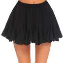 Avidlove Women's Pleated Skater Skirt Black Size XL