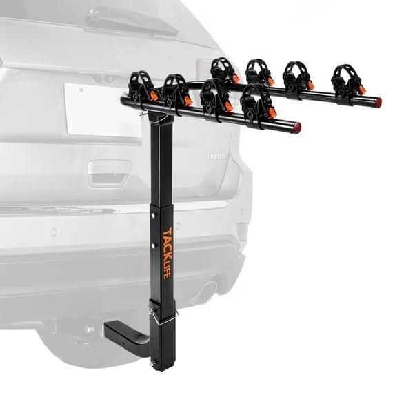 TACKLIFE 4-Bike Rack for Car, Bicycle Car Carriers, Hitch Bike Rack | TLBCR1A