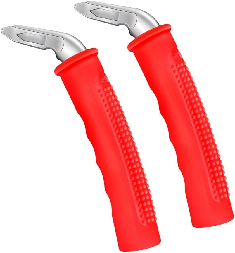 Car Assist Handle for Elderly - 2Pack Auto Cane with Emergency Window Breaker, 400lbs Capacity Vehicle Support Handle for Seniors & Handicapped (Red)