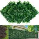 12Pcs Artificial Boxwood Decoration Backdrop Greenery Covering Hedge Wall Panels UV-Anti Grass Wall Decor Privacy Hedge Screen Fence Decor,10"X10" (10"X10" 12P)