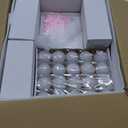 Nuanchu 10 Set Glass Cylinder Vases for Centerpieces with 20 White Floating Candles 10 Pink Bow 6, 8 Inch Glass Vases for Wedding Bow Party Table Shelf Decor Bridal Shower