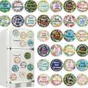 Motipuns 30 Pcs Inspirational Falower Diamond Art Kits Magnetic Motivational Diamond Painting Magnets Kits Positive Affirmation 5d DIY Fridge Magnet Refrigerator Sticker for Adult Beginners Home