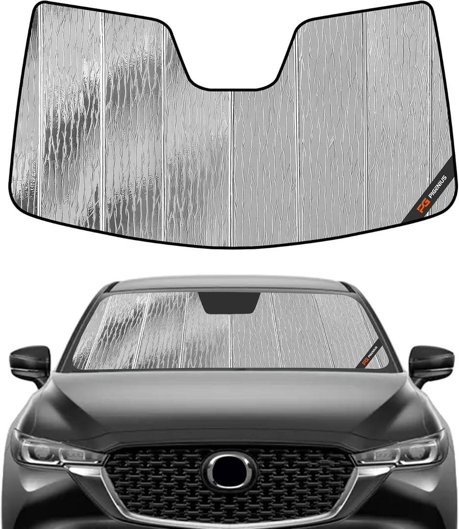 Pigenius Windshield Shade for Mazda CX-5 2017-2025, Custom Front Window Sunshade - AstraGuard