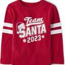 The Children's Place Baby Boys' and Toddler All Holidays Long Sleeve Graphic T-Shirts (Red)