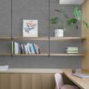 2 x TANONE Dark Gray Wallpaper PVC Self-Adhesive Peel and Stick DIY Wallpaper Faux Imitation Cloth Vinyl Film Wall Paper Solid Color Decorate Furniture (15.8 in X 118 in)