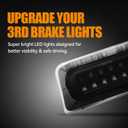 Third 3rd Brake Light LED for 1994-2003 Chevy S10/GMC Sonoma Standard Cab, High Mount Rear Brake Lights Assembly for 1996-2000 Isuzu Hombre, Waterproof Center Cab Lamp Stop Light