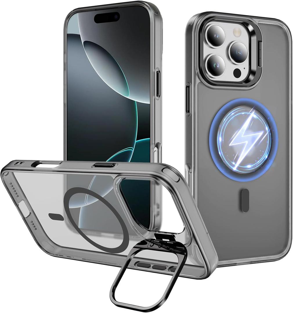 ADDIT Case for iPhone 16 Pro Phone Case iPhone 16 Pro Magnetic Case Fits MagSafe Military-Grade 10FT Drop Resistant Matte Skin Feeling Back Cover Case Fit for iPhone 16 Pro (TP Black)