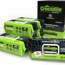 Crocodile Cloth Original Cleaning Wipes, 600 Count (6 Packs of 100)  Heavy-Duty 15 x 10 Multi-Surface Shop Wipes, Water-Based, Safe on Skin, Cuts Grease, Grime & Dirt