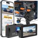 4K Dash Cam Front and Rear Camera with Voice Control,Car Cameras Dashcam for Cars with WiFi, GPS, 64G Card, 24H Parking Monitor, G-Sensor,IR Night Vision,Loop Recording