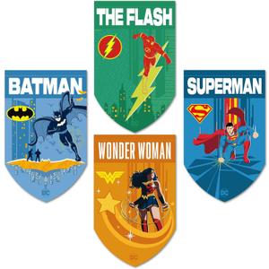 Heroes League Wall Banners, Set of 4 Super Heroes Flags Hanging Flags Banner, Indoor or Outdoor Party Decoration (4pcs-Style 2)