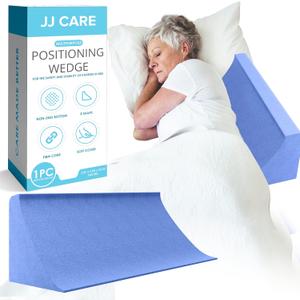 JJ CARE Bed Wedges & Body Positioners - 23.6 Inch, 30 Degree Curved Body Positioning Wedge Pillow for Side Sleeping, Foam Wedge Pillow for Bed Ridden with Pillow Case JJ CARE Bed Wedges & Body Positioners - 23.6 Inch, 30 Degree Curved Body Positioning Wedge Pillow for Side Sleeping, Foam Wedge Pillow for Bed Ridden with Pillow Case