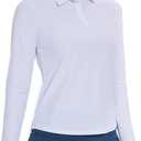 M MOTEEPI Sun Shirts UV Protection Womens Polo Shirts with 3-Botton Womens Golf Shirts Lightweight (Black)