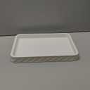 Decorative Tray for Coffee Table - 14 Cream White Concrete with Infinity Twist Design, Coffee Table Tray, Waterproof, Stain-Resistant, Durable, Tray Decor with Anti-Slip Pad, Multi-Use & Eco-Friendly