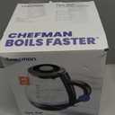 Chefman 1.7-Liter Electric Tea Kettle w/ Borosilicate Glass and Automatic Shutoff - Black