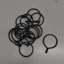 Hotop 30 Pcs Metal Drapery Curtain Rings 0.98/1.26/1.65 inch Interior Diameter and 30 Pcs Hanging Curtain Drapery Pin Hooks for Window Door Shower(Black,32 mm)