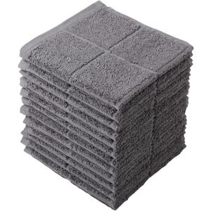Glynniss Dishcloths Kitchen Highly Absorbent Dish Rags 100% Cotton Dish Cloths for Washing Dishes, Cleaning (12pcs Gray)