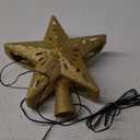 LED Projector Light Christmas Projector 5-Point Star Christmas Treetop with Built-in Rotating Magic Ball LED Projector for Christmas Tree Ornament Home Party Holiday Winter Xmas Decorations