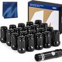 Orion Motor Tech M12x1.5 Lug Nuts,12x1.5mm Wheel Lug Nuts Compatible with Toyota Camry Corolla Highlander RAV4 Tacoma, Honda Accord CR-V Civic Fit, Ford Escape Focus Fusion and More, Set of 20 (Black)