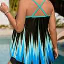 Summer Mae Plus Size Swimsuits for Women Two Piece Tankini Sets Tummy Control Bathing Suit Swimwear with Shorts (Black)