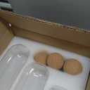 Suwimut 3 Pack Glass Storage Jar with Ball Cork Lid, Clear Glass Canisters with Cork Ball, Cute Decorative Round Glass Bottles with Airtight Wooden Lid for Spice, Sugar, Salt, Tea, Nuts, Coffee Beans