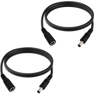 3.3FT DC Power Extension Cable 5.5mmx2.1mm 18AWG Male to Female 12V Extension Cable for CCTV Surveillance Camera Router LED Light Ba 2pcs
