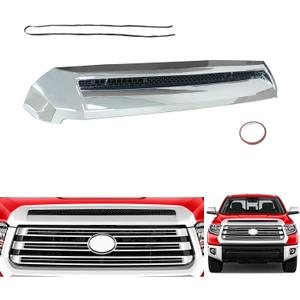 Tundra Front Upper Hood Bulge Molding Chrome Compatible with 2014 2015 2016 2017 2018 2019 2020 2021 To-yota Tundra