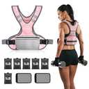 PACEARTH Adjustable Weighted Vest for Men and Women | 4-10lb Vest Blossom Cherry