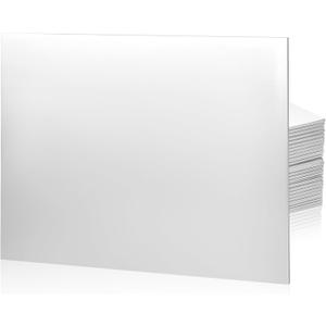 Jingmore 12 Pcs Sheet Rectangle Cake Drum Board Greaseproof Rectangle Cake Boards 1/4 Inch Thick Foil Corrugated Plate Drum Base for Desserts Display(17 x 25 Inch,White)