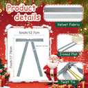 Artmag 24 Pcs Velvet Bows for Christmas Tree Rustic Bows Velvet Christmas Ornaments for Door Garland Wreath Gift Party Holiday Decoration (Width of 5/8",Grey) (Gray)