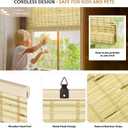 LazBlinds Cordless Bamboo Blinds, Roll Up Shades for Windows, Light Filtering Hanging Window Blinds, Bamboo Shades for Patio Indoor/Outdoor Porch, 29'' W x 72'' H, Petite Rustique