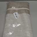 ZeeMart Contrast Linen Table Cloth Rectangle Table Cloths 60x84 Inch Brown, Farmhouse Style Heavy Weight Beige Tablecloth, Water Resistant Burlap Tablecloths