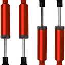 4Pcs RC Car Shocks Shock Absorber Internal Spring Shocks Damper Upgrade Parts Compatible with Axial SCX10 Traxxas TRX4 Redcat Tamiya 1/10 RC Crawler (Hole Distance:90mm, Red)